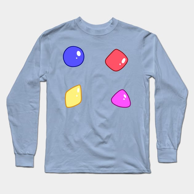 Candy Gum Shapes Long Sleeve T-Shirt by saradaboru